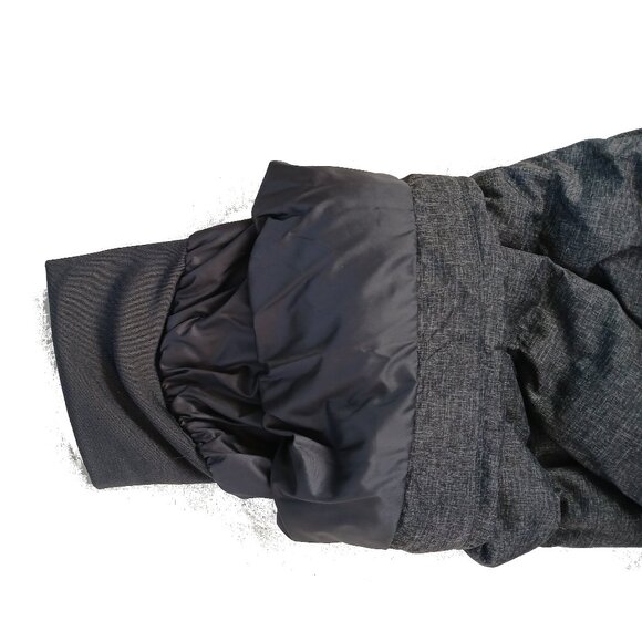 Land's End Women's 600 Down Winter Coat in Grey Heather w/ Hood 3X PETITE Plus - Picture 8 of 11